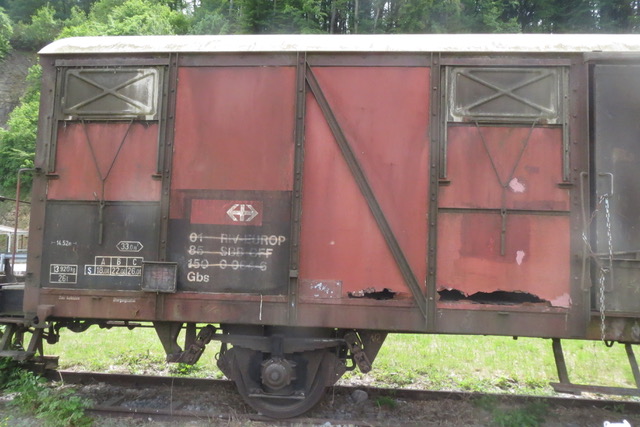 ursprünglicher Zustand des Bahnwagens