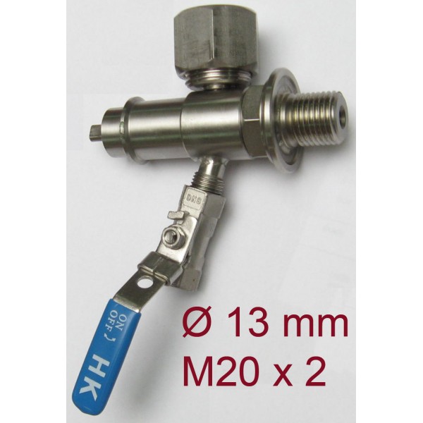 Ventil zu Standanzeige M20x2, Rohr  Ø 13 mm für Betonbehälter