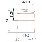 Vinilux-PVC-Schrumpfkapsel Ø 32.3 x 55 mm, PP 31.5 10 Stk. bordeaux