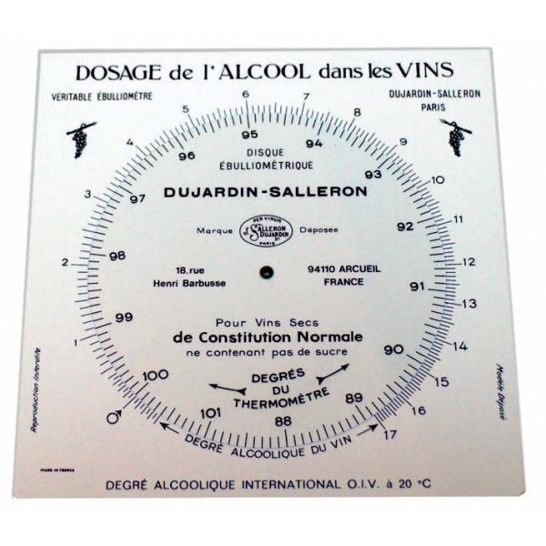 Scheibe zu Ebulliometer Dujardin-Salleron 