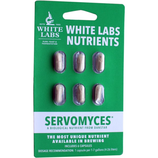White Labs Servomyces Hefenährstoff für Bier Blister mit 6 Kapseln