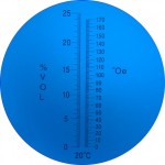 LED-Refraktometer °Oe/Vol.% Modell RHW 25 ATC  0 - 170°Oe / 0 - 25 Vol. % 