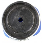 PE-Weithalsfass blau  rechteckig 125l mit Loch 40 mm