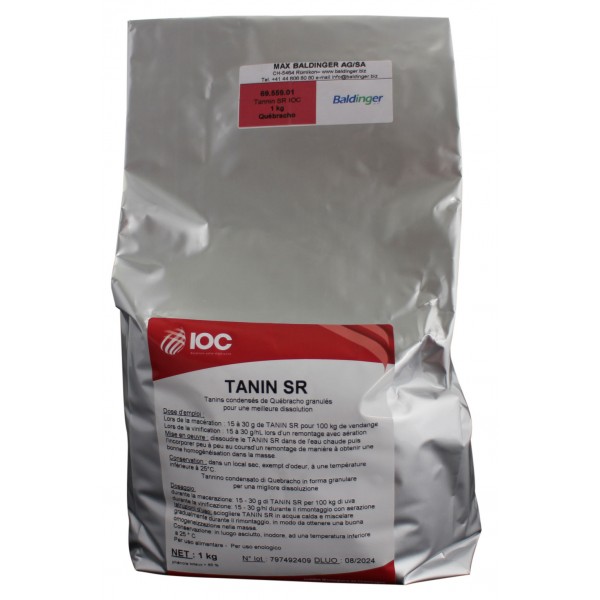 Tannin SR (IOC) Basis: Québracho Paket zu 1 kg, 15 - 30 g /hl