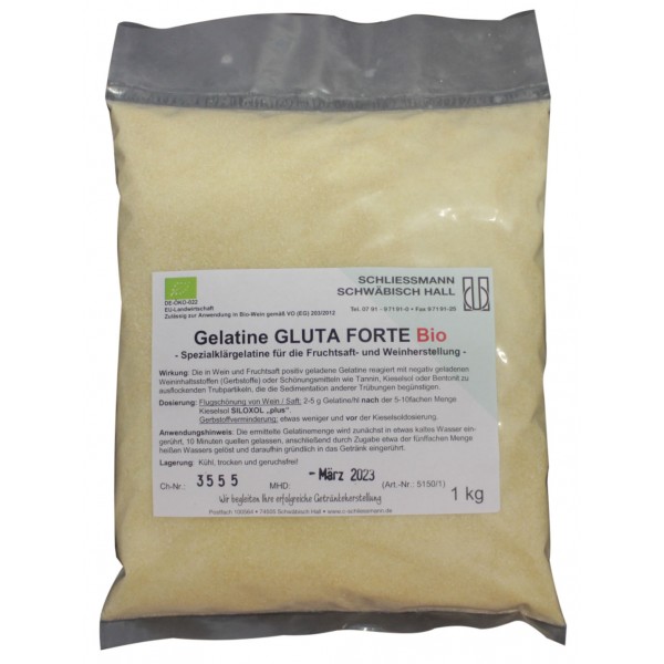 Gelatine GLUTA FORTE BIO 90 Bloom, 1 kg 