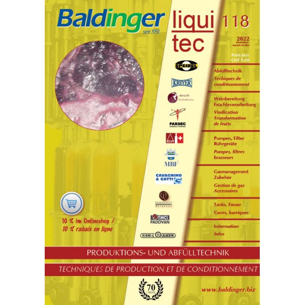 Katalog Baldinger No 118 Produktionstechnik, Lagerung Abfülltechnik, 2022 