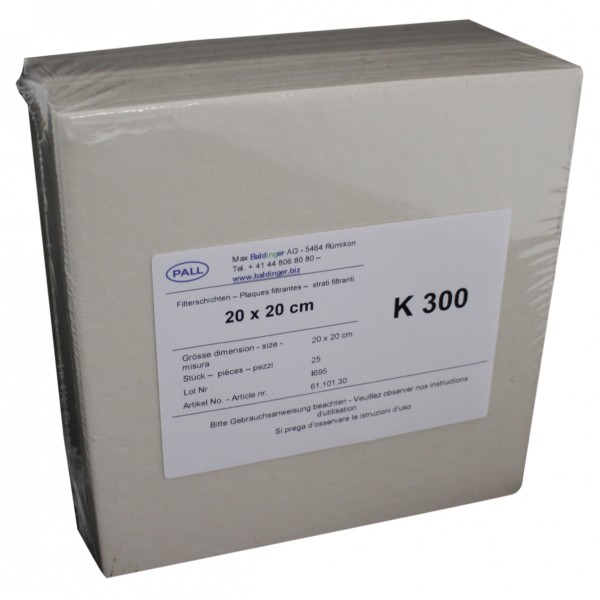 Seitz K 300 20/20 cm Filterschichten