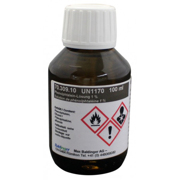Phenolphthalein-Lösung 1 % 100 ml UN1170 