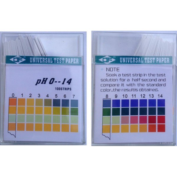 pH-Indikatorstäbchen 0 - 14; 100 Stück 