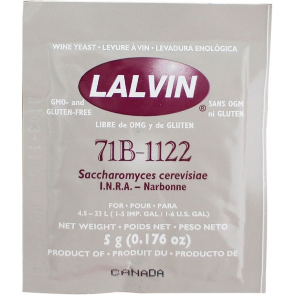 LALVIN 71B, 5 g Trocken-Reinzuchthefe 5 g für 20 Liter