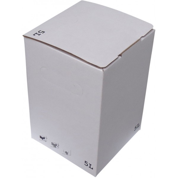 5 l Karton Bag-in-Box neutral weiss, matt automatisch, ganze Palette