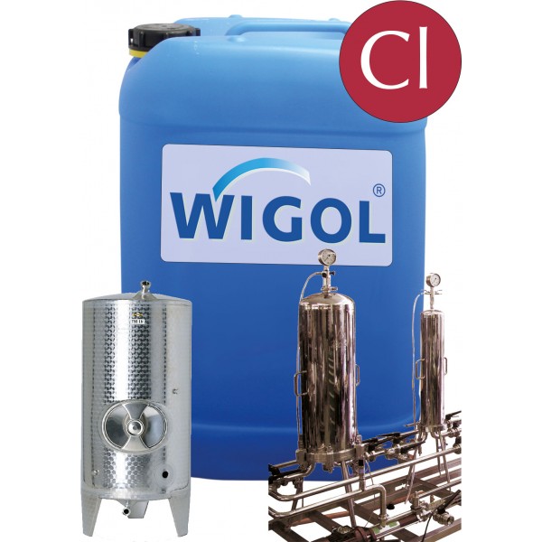 WIGOL Systeminnenreiniger CL chlorhaltig, 15 kg UN-Nr. 3266, II ADR Kl. 8